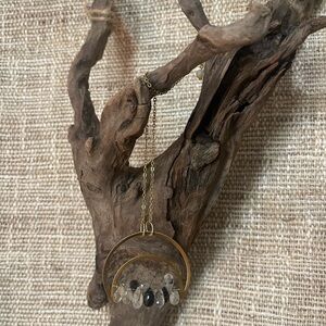 Gold and Black Beaded Necklace